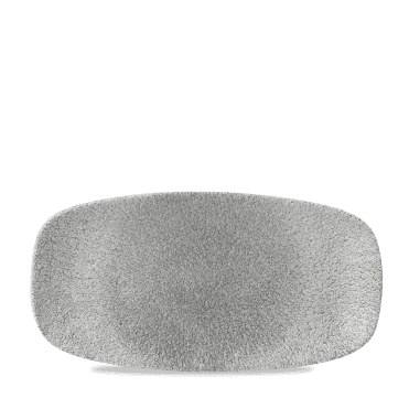 Raku Chef Oblong Plate No.3 - 29.8 X 15.3cm Jasper Grey (Box Of 12)