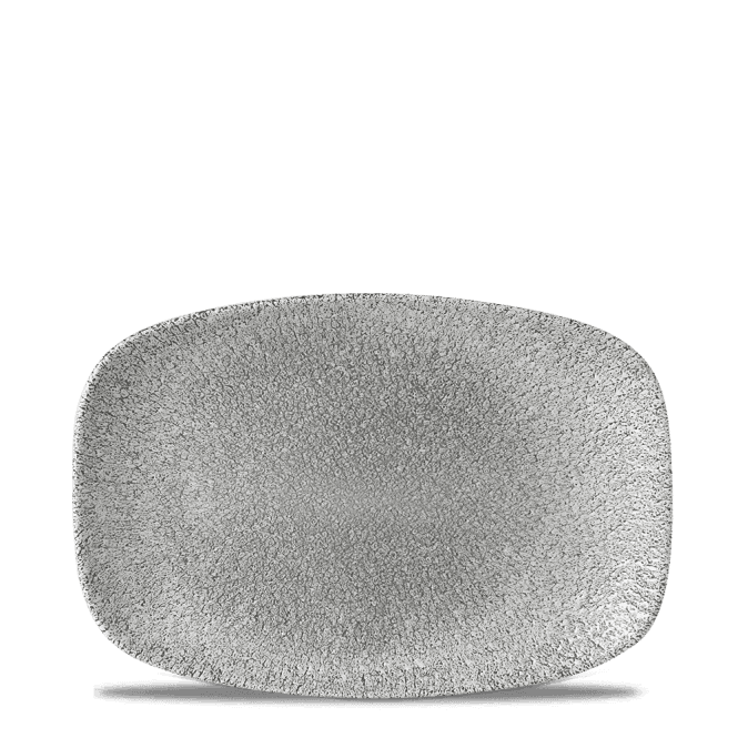 Churchill China Raku Chef Oblong Plate No.6 - 23.7 X 15.7cm Jasper Grey (Box Of 12)