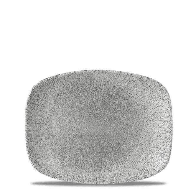 Churchill China Raku Chef Oblong Plate No.7 - 26.1 X 20.2cm Jasper Grey (Box Of 12)