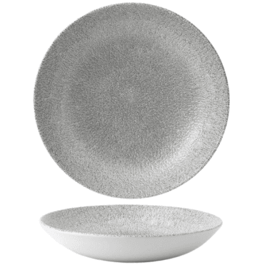 Raku Coupe Bowl - 7.25" (18.2cm) / 15oz Jasper Grey (Box Of 12)