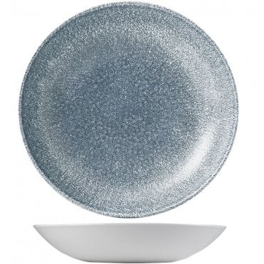 Raku Coupe Bowl 7.25" (18.4cm) Topaz Blue (Box Of 12)