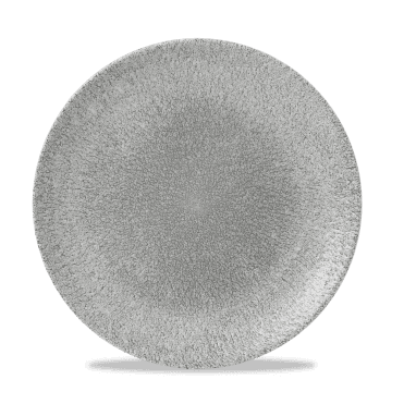 Raku Coupe Plate - 11.25" (28.8cm) Jasper Grey (Box Of 12)