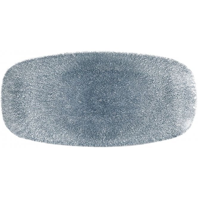 Churchill China Raku Oblong  Plate 29.8 X 14.6cm Topaz Blue (Box Of 12)