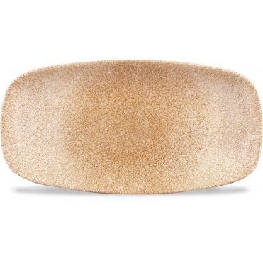 Raku Oblong Plate 35.5 X 18.9cm Garnet Orange (Box Of 12)