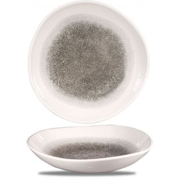 Raku Organic Round Bowl 25.3cm (9.75") / 38oz Quartz Black (Box Of 12)