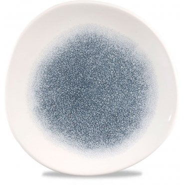Raku Organic Round Plate 26.4cm (10.5") Topaz Blue (Box Of 12)