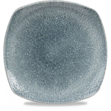 Raku Square Plate 21.5cm / 8.5"  Topaz Blue (Box Of 12)
