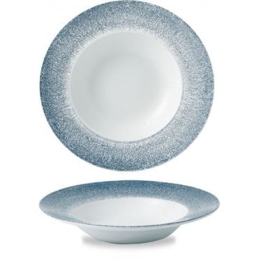 Raku Wide Rim Bowl 9.4" (23.8cm) Topaz Blue (Box Of 12)