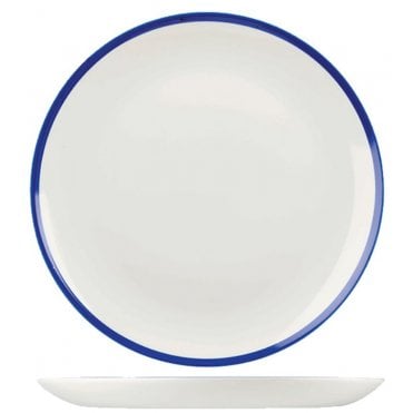 Retro Blue 28.8cm (11.25") Coupe Plate (Box Of 12)