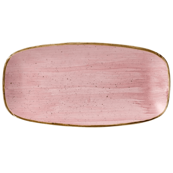 Churchill China Stonecast Chef Oblong Plate No.4 - 35.5 X 18.9cm Petal Pink (Box Of 6)