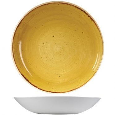 Stonecast Coupe Bowl 24.8cm/9.75" Mustard (Box Of 12)