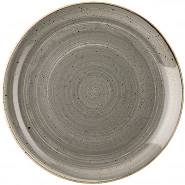 Stonecast Coupe Plate 28.8cm (11.25") Peppercorn (Box Of 12)