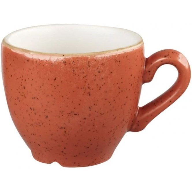 Churchill China Stonecast Espresso Cup 3oz (9cl) Spiced Orange (Box Of 12)