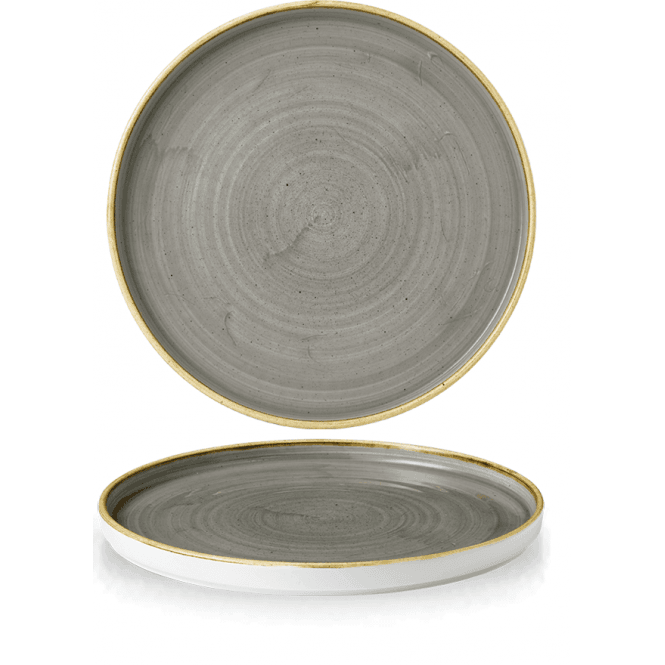 Churchill China Stonecast Grey Walled Plate 8.67