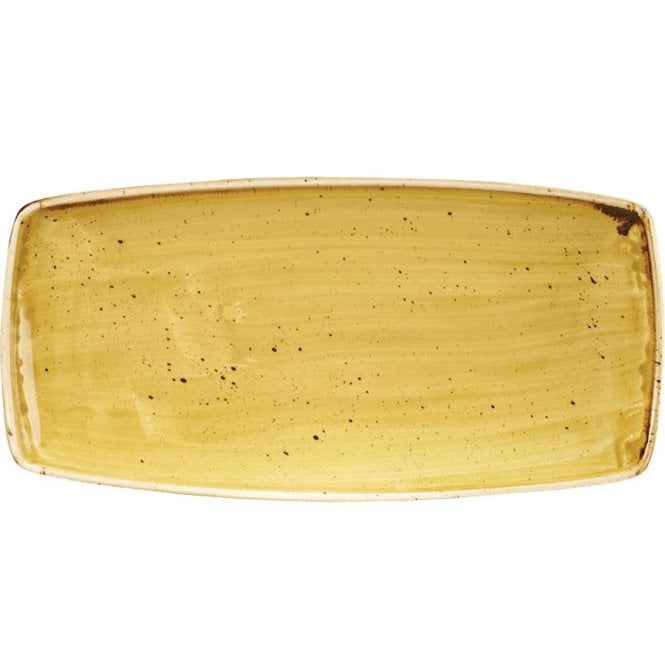 Churchill China Stonecast Oblong Plate 29.5 X 15cm Mustard (Box Of 12)