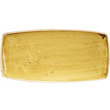 Stonecast Oblong Plate 29.5 X 15cm Mustard (Box Of 12)