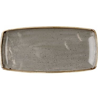Stonecast Oblong Plate 29.5 X 15cm Peppercorn (Box Of 12)