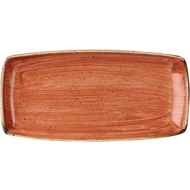 Stonecast Oblong Plate 29.5 X 15cm Spiced Orange (Box Of 12)