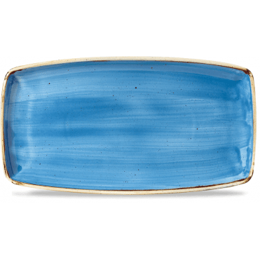 Stonecast Oblong Plate 35 X 18.5cm Cornflower (Box Of 12)
