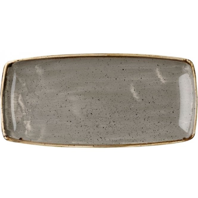 Churchill China Stonecast Oblong Plate 35 X 18.5cm Peppercorn (Box Of 12)
