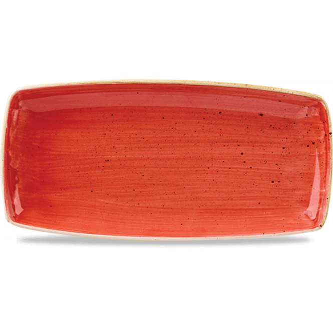 Churchill China Stonecast Oblong Plate 35 X 18.5cm Red Berry (Box Of 12)