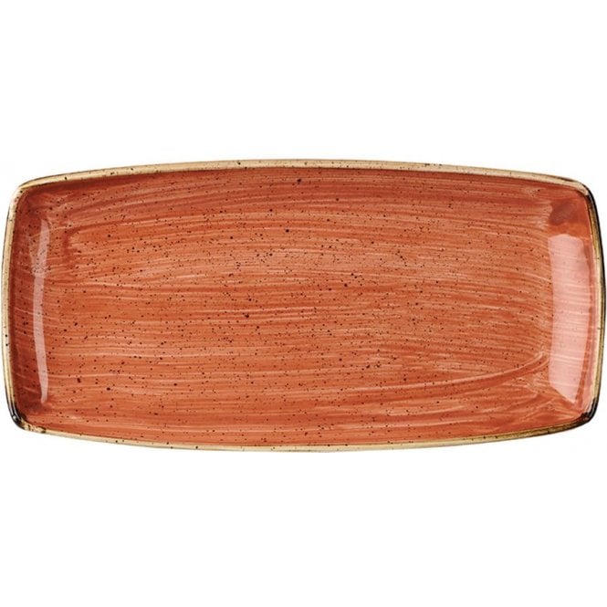 Churchill China Stonecast Oblong Plate 35 X 18.5cm Spiced Orange (Box Of 12)