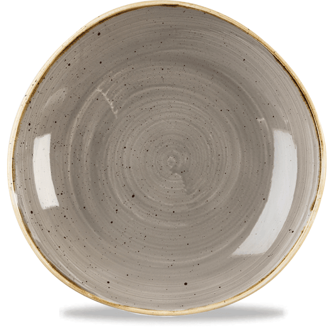 Churchill China Stonecast Organic Round Bowl Peppercorn Grey - 25.3 Cm/ 9.875'' (Box Of 12)