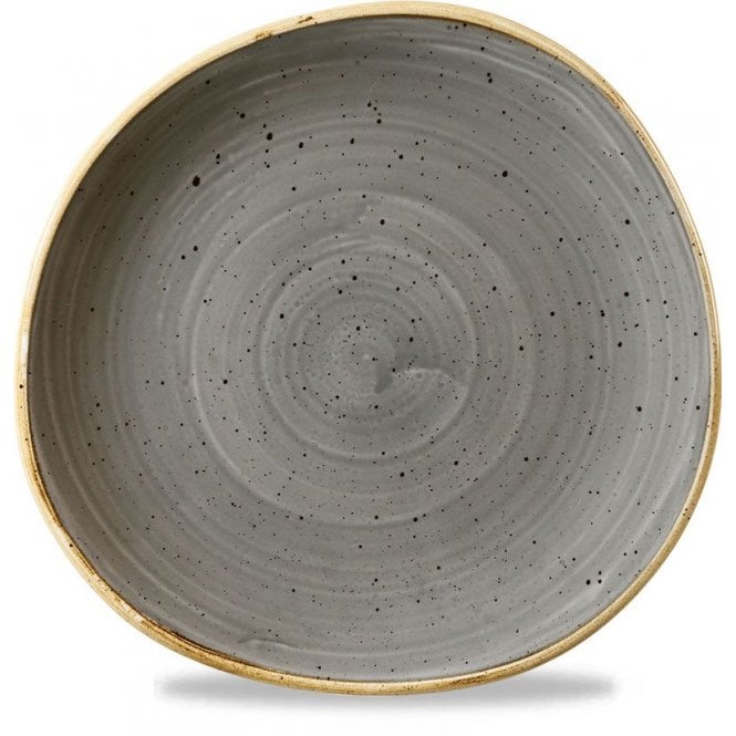 Churchill China Stonecast Organic Round Plate Peppercorn Grey- 21 Cm/ 8.25'' (Box Of 12)