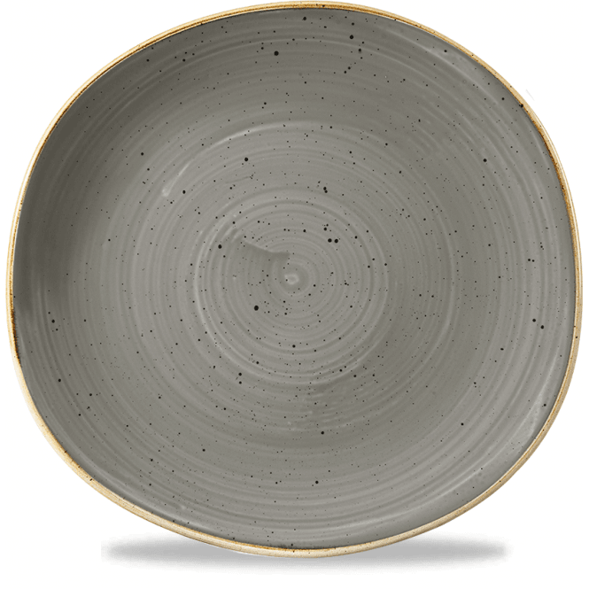 Churchill China Stonecast Organic Round Plate Peppercorn Grey- 26.4 Cm/ 10.25'' (Box Of 12)