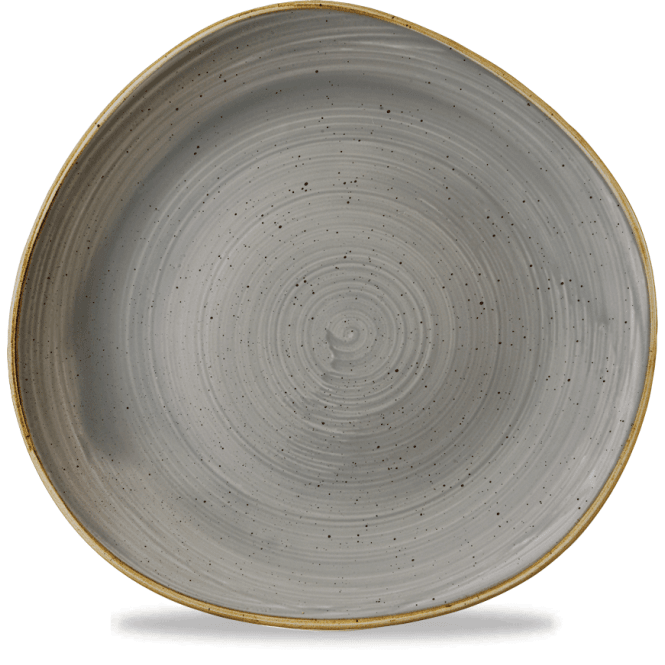 Churchill China Stonecast Organic Round Plate Peppercorn Grey- 28.6 Cm/ 11.25'' (Box Of 12)