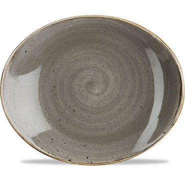 Stonecast Oval Plate 19.2cm (7.75") Peppercorn (Box Of 12)