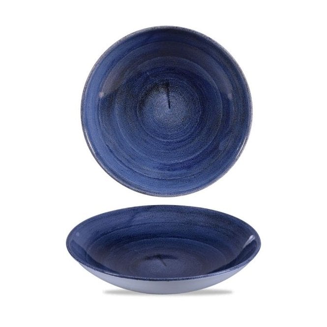 Churchill China Stonecast Patina Cobalt Blue Evolve Coupe Bowl 9.75