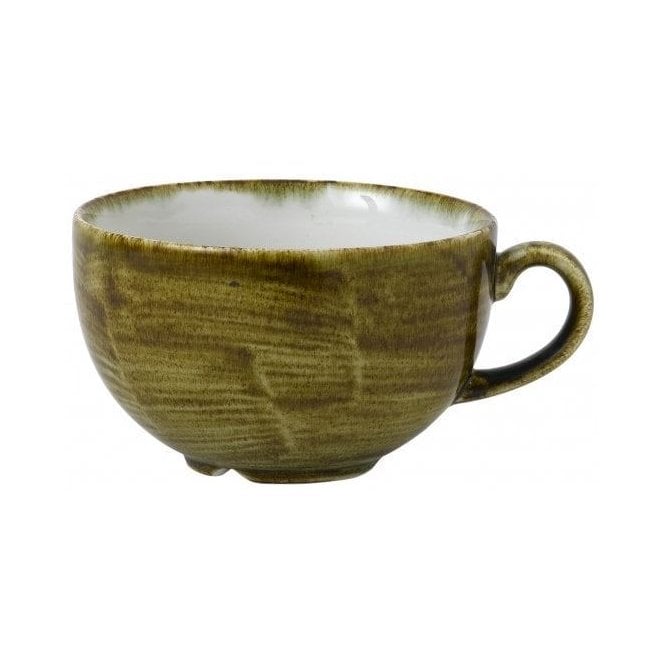 Churchill China Stonecast Plume Cappuccino Cup - 12oz (34cl) Olive (Box Of 12)