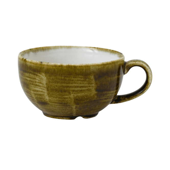 Churchill China Stonecast Plume Cappuccino Cup - 8oz (22.7cl) Olive (Box Of 12)