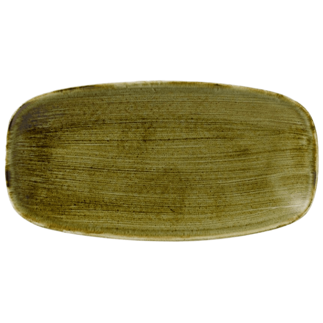 Churchill China Stonecast Plume Chef Oblong Plate No.3 - 29.8 X 15.3cm Olive (Box Of 12)