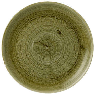 Stonecast Plume Coupe Plate - 6.5" (16.5cm) Olive (Box Of 12)