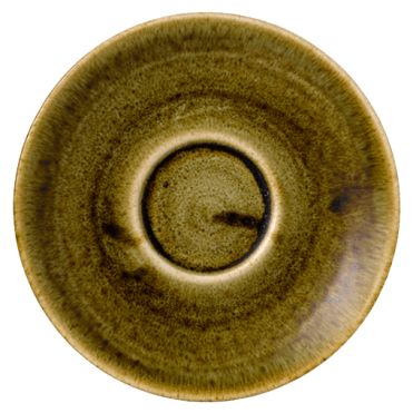 Stonecast Plume Saucer - 4.5" (11.8cm) Olive (Box Of 12)