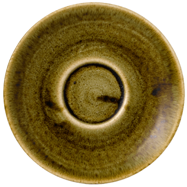 Stonecast Plume Saucer - 6.25" (15.6cm) Olive (Box Of 12)