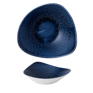 Stonecast Plume Triangle Bowl - 9.25" (23.5cm) / 21oz Ultramarine (Box Of 12)