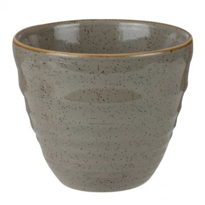 Churchill China Stonecast Ripple Chip Mug 9.5x8.3cm / 10oz (28cl) Peppercorn Grey (Box Of 12)