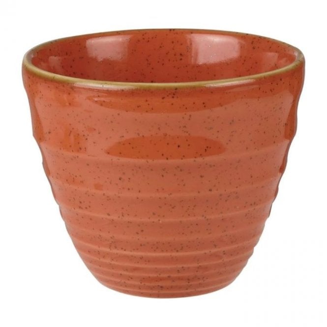 Churchill China Stonecast Ripple Chip Mug 9.5x8.3cm / 10oz (28cl) Spiced Orange (Box Of 12)