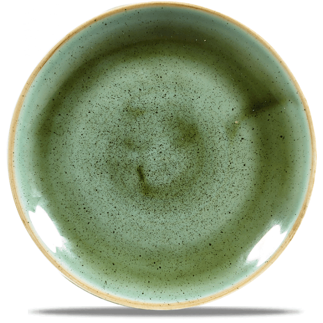 Churchill China Stonecast Samphire Green Evolve Coupe Plate 16.51cm (Box Of 12)