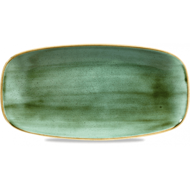 Churchill China Stonecast Samphire Green Oblong Chefs Plate 29.85x15.24cm (Box Of 12)