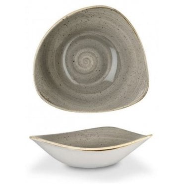 Stonecast Triangle Bowl 23.5cm (9.25") Peppercorn (Box Of 12)