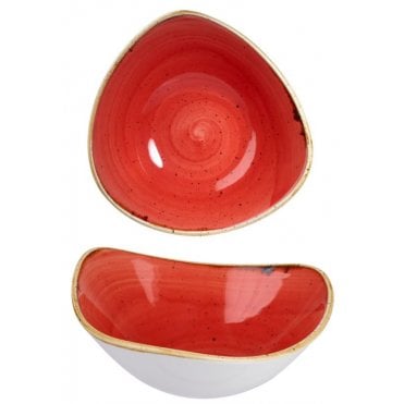 Stonecast Triangle Bowl 23.5cm (9.25") Red Berry (Box Of 12)
