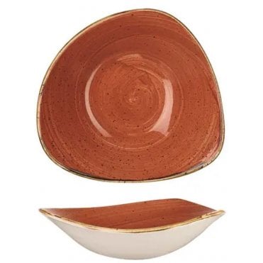 Stonecast Triangle Bowl 23.5cm (9.25") Spiced Orange (Box Of 12)