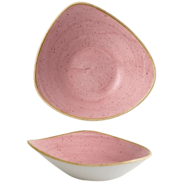 Stonecast Triangle Bowl - 9.25" (23.5cm) Petal Pink (Box Of 12)