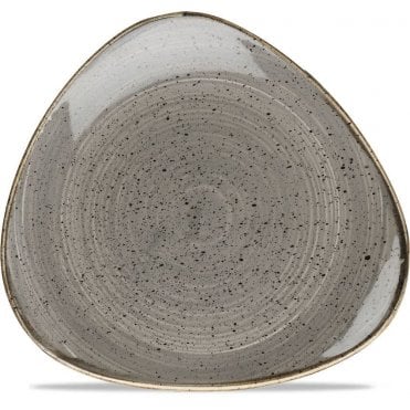 Stonecast Triangle Plate 19.2cm (7.75") Peppercorn (Box Of 12)