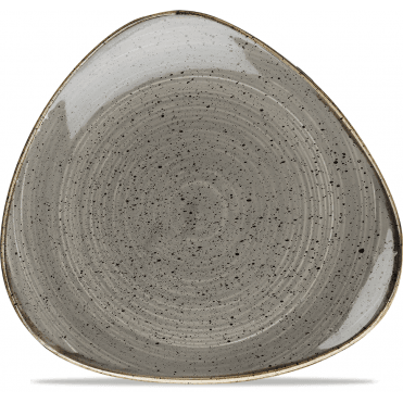 Stonecast Triangle Plate 31.1cm (12.25") Peppercorn (Box Of 12)