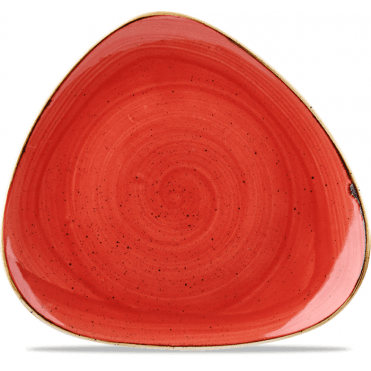 Stonecast Triangle Plate 31.1cm (12.25") Red Berry (Box Of 12)
